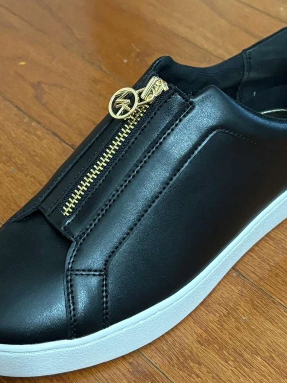 Michael Kors Keaton Womens Zip Slip-On Sneakers Black Size 9.5 NEW